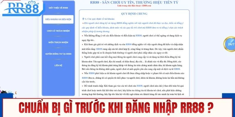 Chuẩn bị gì trước khi đăng nhập RR88 ?